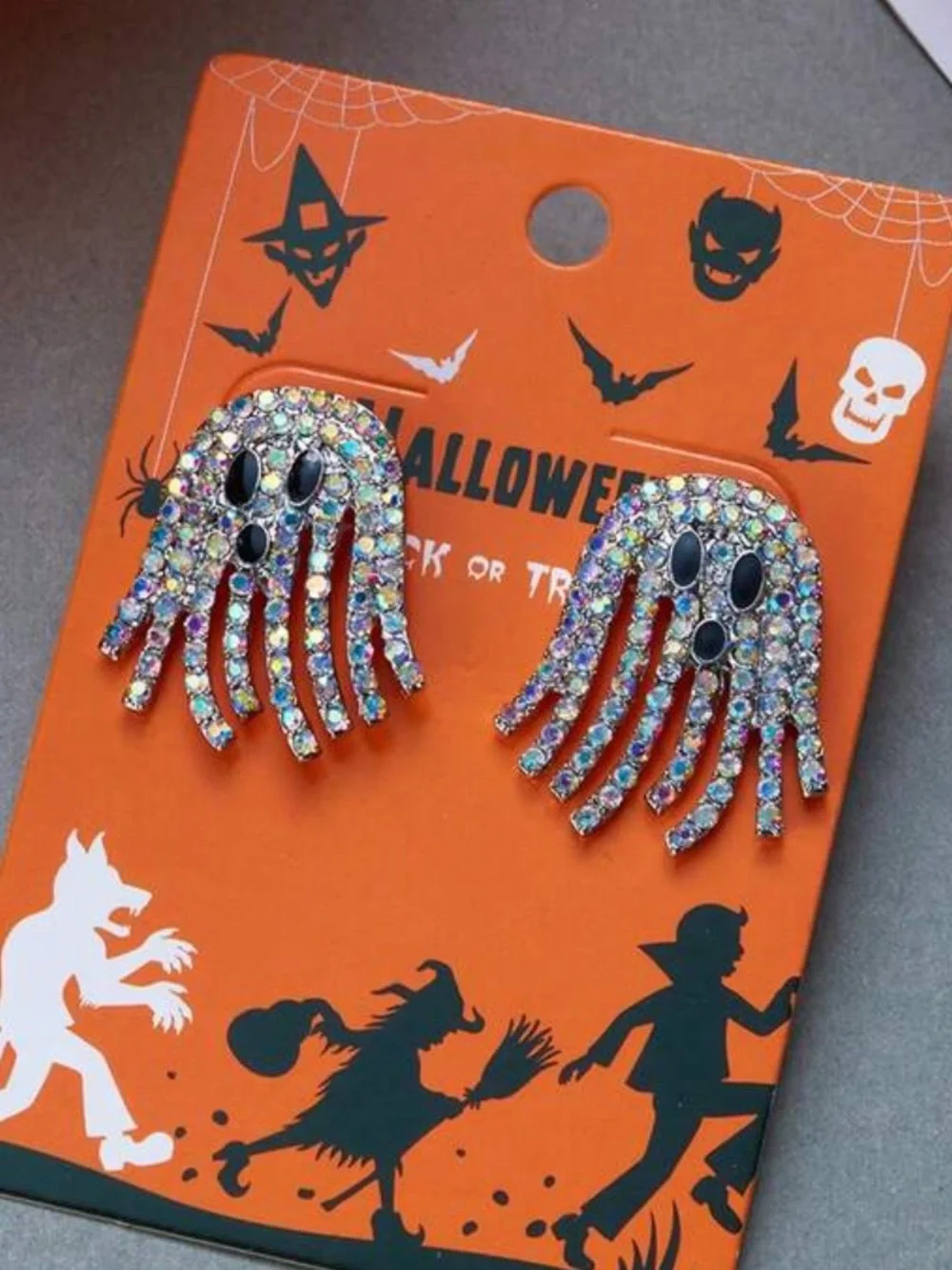 Crystal Aurora Ghost Drop Earrings NEW 🏷️